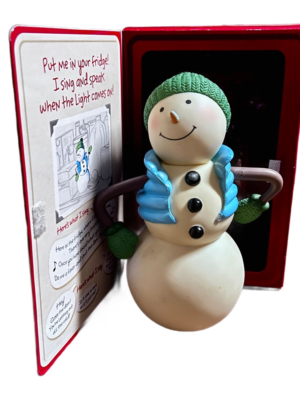 Hallmark ~ Fun In The Fridge ~ White ~ Snowman ~ Singing/ Talking ~ New/ Video